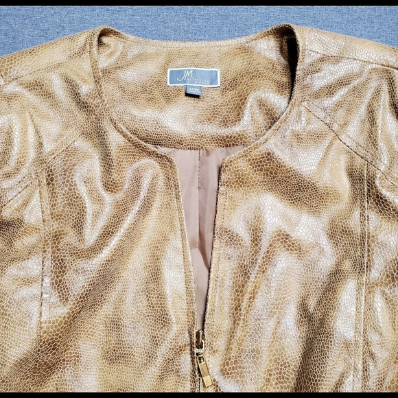 JM Collection Faux Leather Jacket - Picture 5 of 12